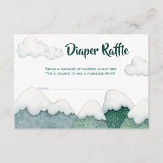 Mountain Adventures Diaper Raffle Card Informatiekaartje