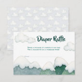 Mountain Adventures Diaper Raffle Card Informatiekaartje (Voorkant / Achterkant)