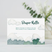 Mountain Adventures Diaper Raffle Card Informatiekaartje (Staand voorkant)