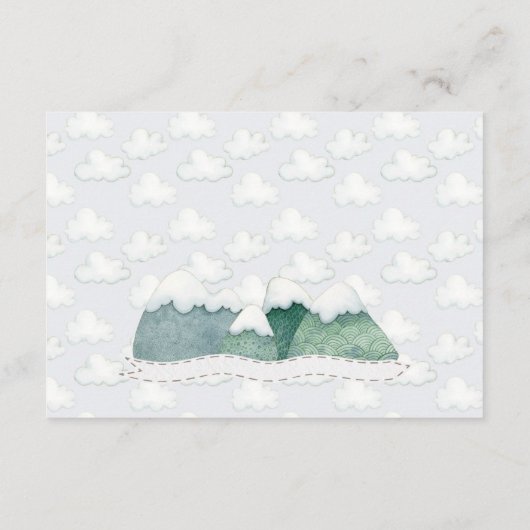 Mountain Adventures Diaper Raffle Card Informatiekaartje (Achterkant)