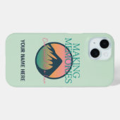 Mountain Adventures Making Memories iPhone 15 Hoes (Achterkant (horizontaal))