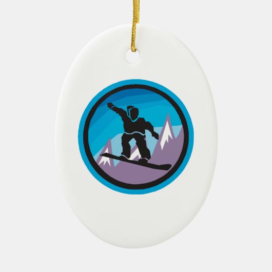 Mountain Air Keramisch Ornament (Voorkant)