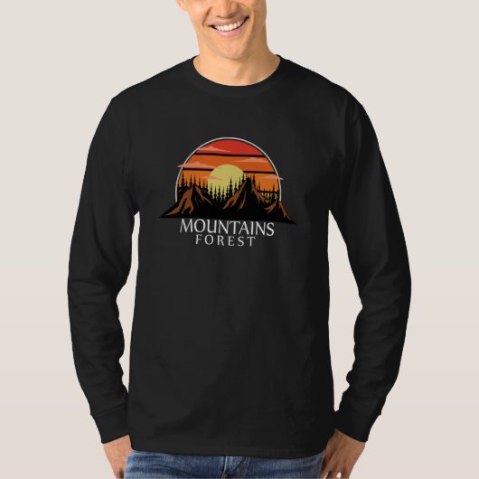Mountain and Forest Scene  137 T-shirt (Voorkant)