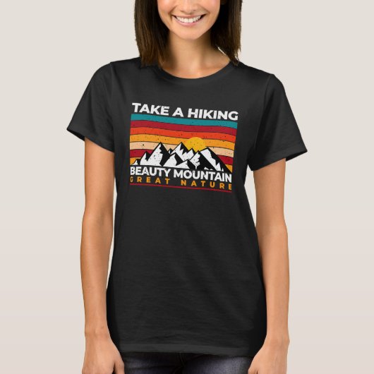 Mountain and Forest Scene Silhouette 178 T-shirt (Voorkant)