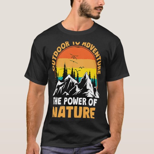 Mountain and Forest Scene Silhouette 20 T-shirt (Voorkant)
