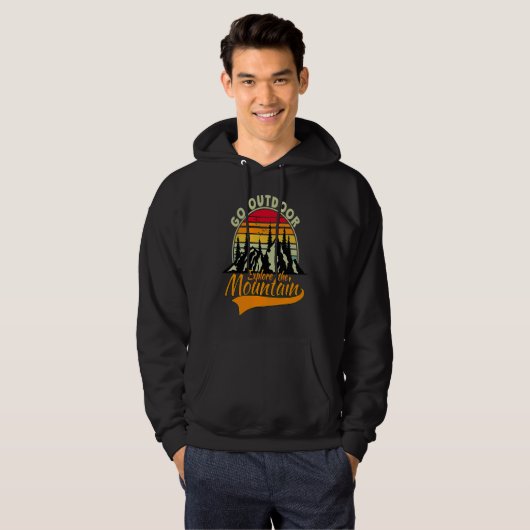 Mountain and Forest Scene Silhouette 3 Hoodie (Voorkant volledig)