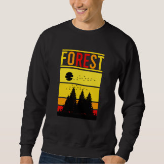 Mountain and Forest Scene Silhouette  48 Trui