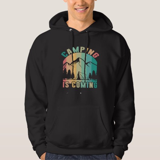 Mountain and Forest Scene Silhouette 50 Hoodie (Voorkant)