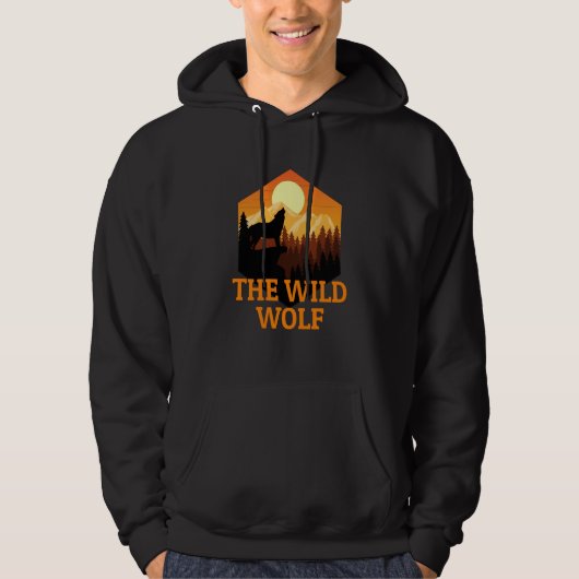 Mountain and Forest Scene Silhouette  59 Hoodie (Voorkant)
