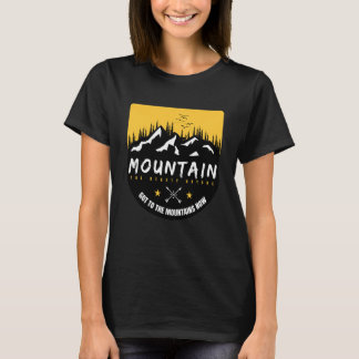 Mountain and Forest Scene Silhouette 5 T-shirt