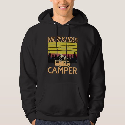 Mountain and Forest Scene Silhouette 97 Hoodie (Voorkant)