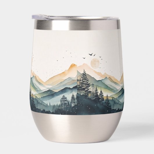 Mountain and Forest Watercolor (Rechts)