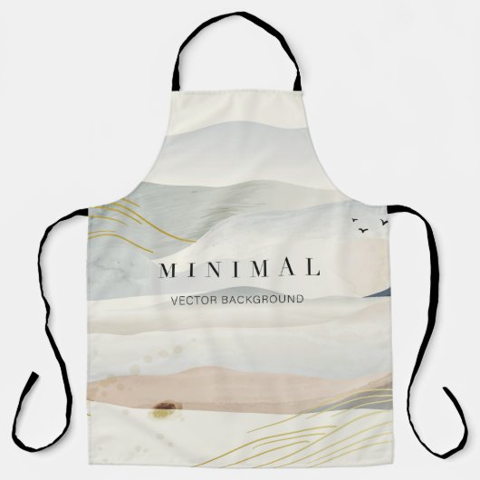 mountain and golden line arts background. Oriental Schort (Voorkant)