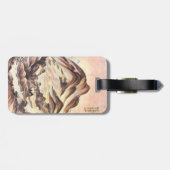 Mountain and Stream Korean Joseon Dynasty Folk Art Bagagelabel (Achterkant horizontaal)