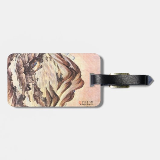 Mountain and Stream Korean Joseon Dynasty Folk Art Bagagelabel (Achterkant horizontaal)