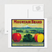 Mountain Apple Crate LabelHood River, OF Briefkaart (Voorkant / Achterkant)