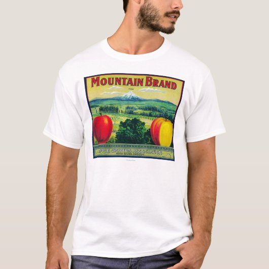 Mountain Apple Crate LabelHood River, OF T-shirt (Voorkant)