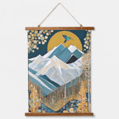 Mountain Art Nouveau Hangend Wandkleed (Voorkant 2)