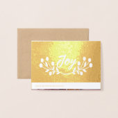 Mountain Ash Joy Script Foto Bourgondië Goud Wit Folie Kaarten (Met envelop)