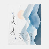 Mountain Baby Milestone Blanket, Maandelijkse kale Fleece Deken (Voorkant)