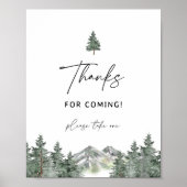 Mountain Baby shower Hartelijk dank voor uw komst Poster (Voorkant)