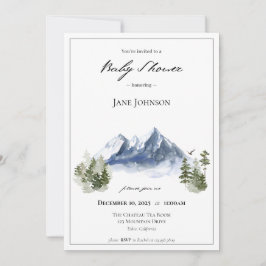 Mountain Baby shower Invitation Kaart