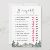 Mountain Baby shower Mama of Daddy Game Kaarten (Voorkant)