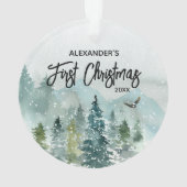 Mountain Baby's voornaam Ornament (achterkant)