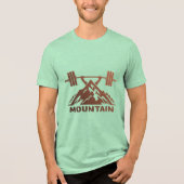 Mountain Barbell Adventure – Outdoor Fitness Tri-Blend Shirt (Voorkant)