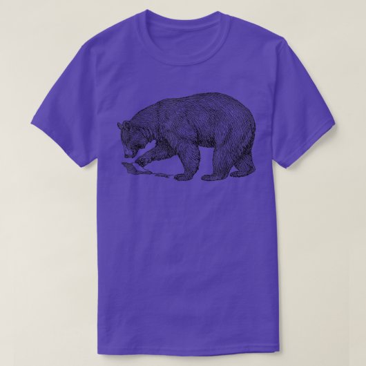 Mountain Bear Black Line Illustration 1501 T-shirt (Design voorkant)