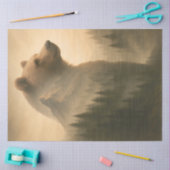 Mountain Bear in the Misty Mountain Decoupage  Tissuepapier (Craft)