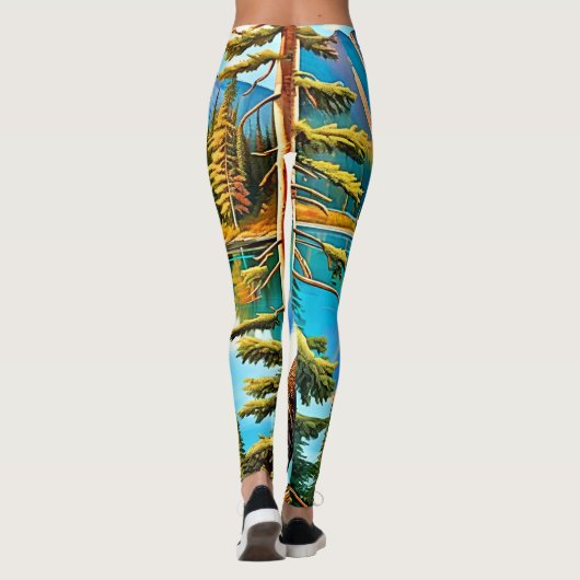 Mountain Beer: Lake Reflection Art Leggings (Achterkant)