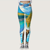 Mountain Beer: Lake Reflection Art Leggings (Voorkant)