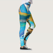 Mountain Beer: Lake Reflection Art Leggings (Rechts)