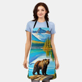 Mountain Beer: Lake Reflection Art Schort (Gedragen)