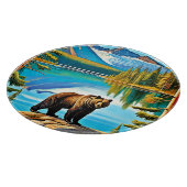 Mountain Beer: Lake Reflection Art Snijplank (Hoek)