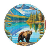 Mountain Beer: Lake Reflection Art Snijplank (Voorkant)