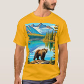 Mountain Beer: Lake Reflection Art T-shirt (Voorkant)
