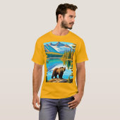 Mountain Beer: Lake Reflection Art T-shirt (Voorkant volledig)