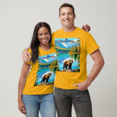 Mountain Beer: Lake Reflection Art T-shirt (Unisex)