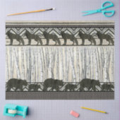 Mountain Beer Wolf Birch Tree Gecontroleerd Decoup Tissuepapier (Craft)