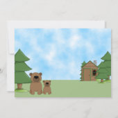 Mountain Beren 1e verjaardag uitnodiging voor jong (Achterkant)