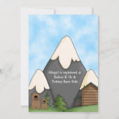 Mountain Beren Baby shower Uitnodiging voor jongen (Achterkant)