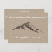  Mountain Bewaar de datum Aankondigingskaart (Voorkant / Achterkant)