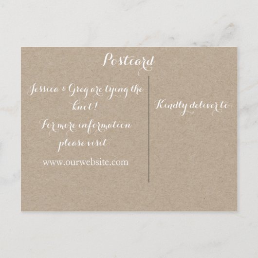  Mountain Bewaar de datum Aankondigingskaart (Achterkant)