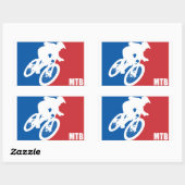 Mountain Bike All-Star Rechthoekige Sticker (Vel)