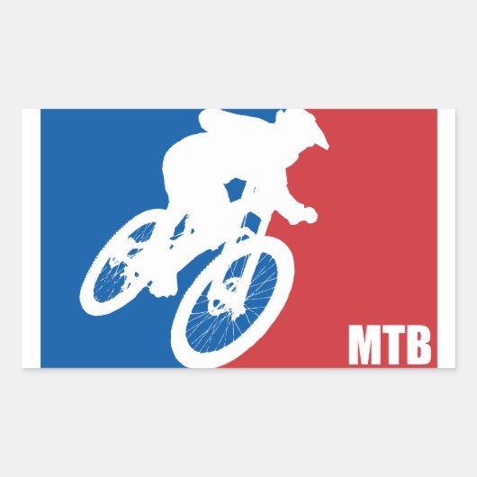 Mountain Bike All-Star Rechthoekige Sticker (Voorkant)