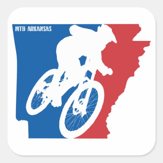 Mountain Bike Arkansas Vierkante Sticker (Voorkant)