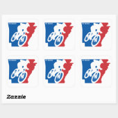 Mountain Bike Arkansas Vierkante Sticker (Vel)