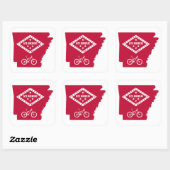 Mountain Bike Arkansas Vierkante Sticker (Vel)